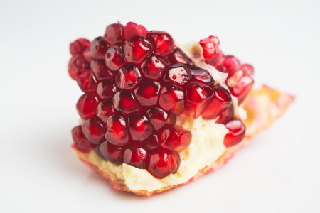 pomegranate fruit isolated on white backgroundの写真素材