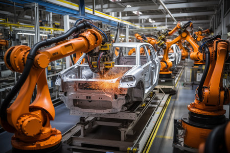 Automated Automotive Production Line - Generative AIの素材