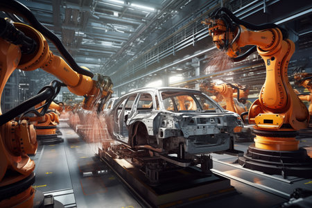 Automated Automotive Production Line - Generative AIの素材