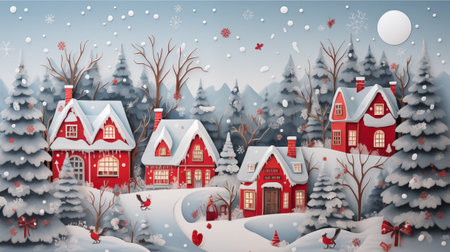 Christmas greeting card background - Generative AIの素材
