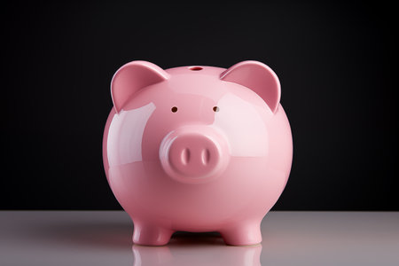 pink pig piggy bank - Generative AIの素材
