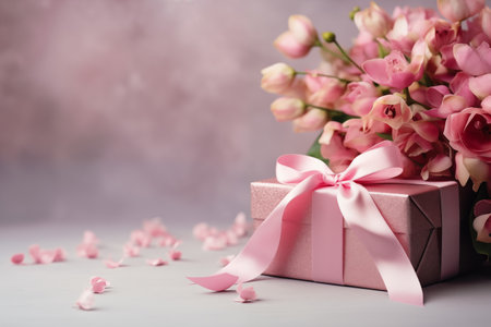 Pink gift box background - Generative AIの素材