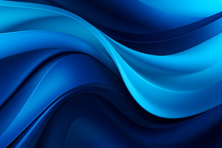 Blue background with waves - Generative AIの素材