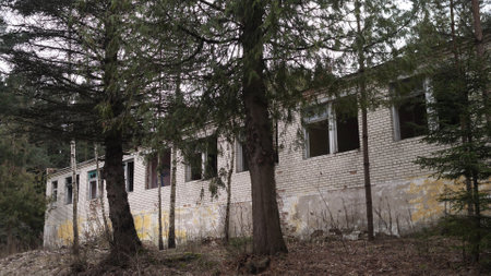 Abandoned brick buildingsの写真素材