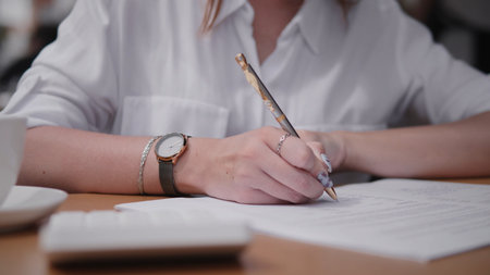 Business Meeting Outdoors Among Friends During Summer With a Focus on Teamwork and Creative Brainstorming in a Natural Settingの写真素材