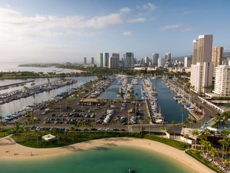 Waikiki Harborの写真素材