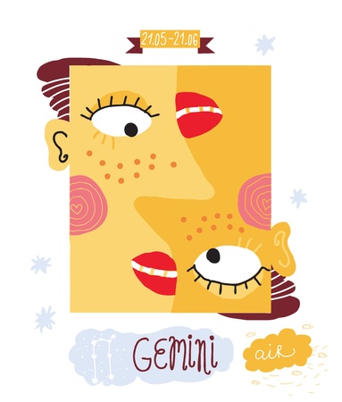 Gemini sign のイラスト素材