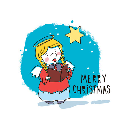 Christmas angel.のイラスト素材