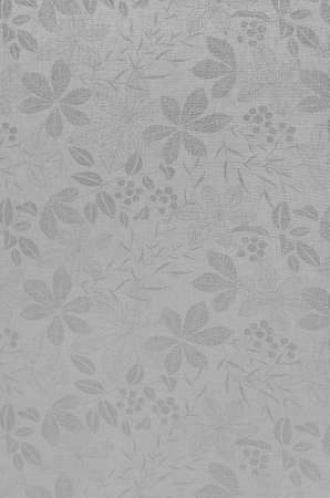 White fabric with a pattern in form of a leafの写真素材