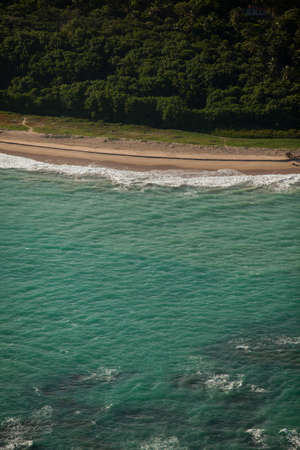Aerial view of a beach in Brazilの写真素材