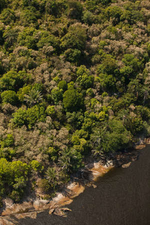Aerial view of a beach in Brazilの写真素材