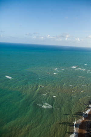 Aerial view of a beach in Brazilの写真素材