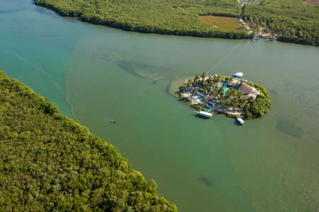 Aerial view of a beach in Brazilの写真素材
