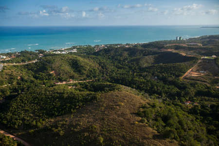 Aerial view of a beach in Brazilの写真素材