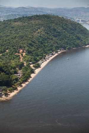 Aerial view of a beach in Brazilの写真素材