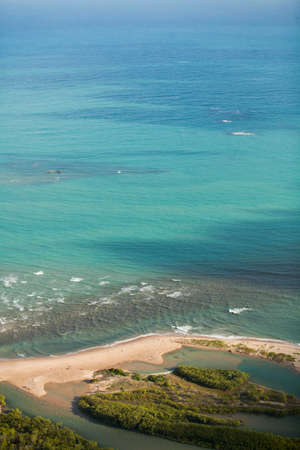 Aerial view of a beach in Brazilの写真素材