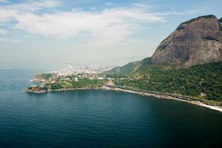 Aerial view of beaches in Rio de Janeiro, Southeast region of Brazilの写真素材