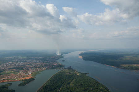 Aerial view of body of water - river - rivers. High quality photoの写真素材