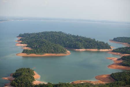 Aerial view of body of water - lake. High quality photoの写真素材