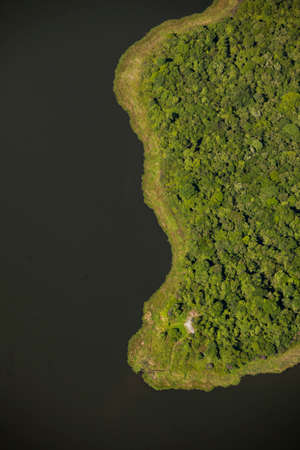 Aerial view of body of water - lake. High quality photoの写真素材