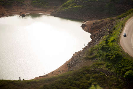 Aerial view of body of water - lake. High quality photoの写真素材