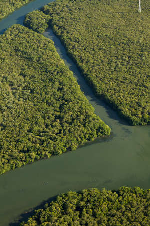 Aerial view of body of water - river - rivers. High quality photoの写真素材