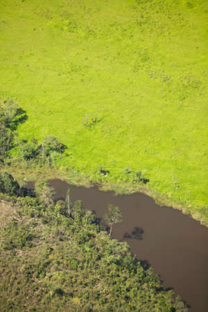 Aerial view of body of water - lake. High quality photoの写真素材