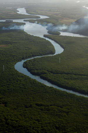 Aerial view of body of water - river - rivers. High quality photoの写真素材