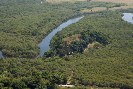 Aerial view of body of water - river - rivers. High quality photoの写真素材