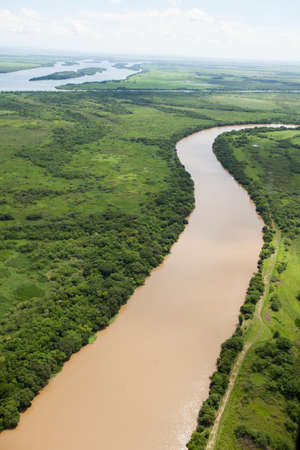 Aerial view of body of water - river - rivers. High quality photoの写真素材