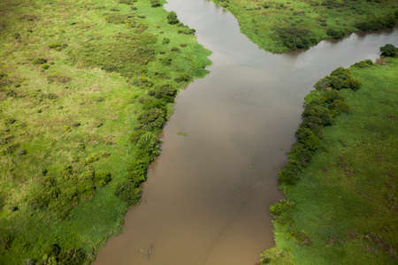 Aerial view of body of water - river - rivers. High quality photoの写真素材