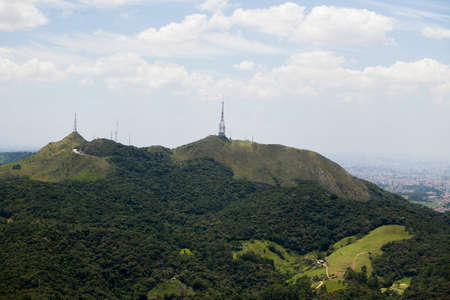 Aerial view of green forest. Pico do JaraguÃ¡, Sao Paulo. High quality photoの写真素材