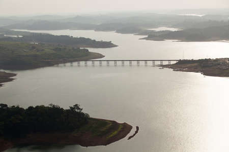 Aerial view of road and highway - bridgeの写真素材