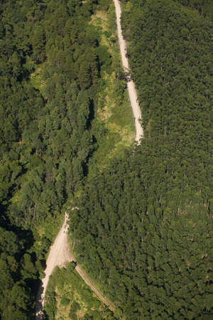 Aerial view of road and highwayの写真素材