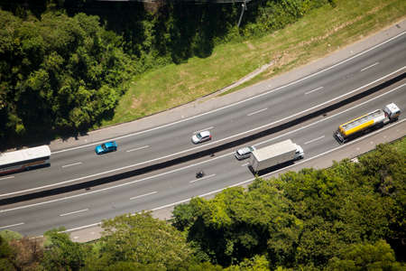 Aerial view of road and highway