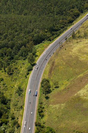 Aerial view of road and highwayのeditorial素材
