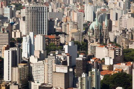 SAO PAULO BRAZIL CITY AERIAL VIEW. High quality photoのeditorial素材