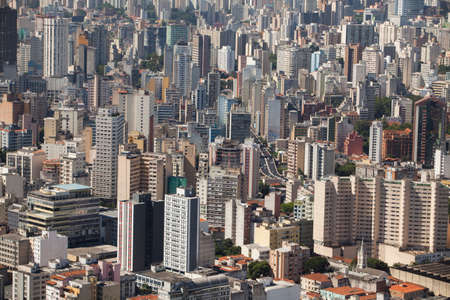 SAO PAULO BRAZIL CITY AERIAL VIEW. High quality photoのeditorial素材