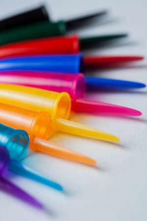 Blue plastic ballpoint pen . high quality photoの写真素材