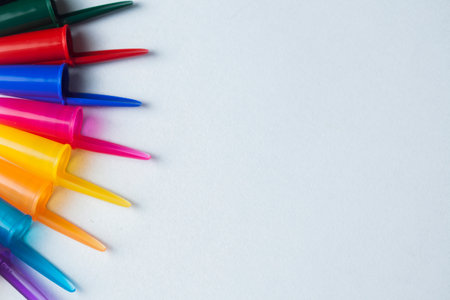 Colorful plastic ballpoint pens. high quality photoの写真素材
