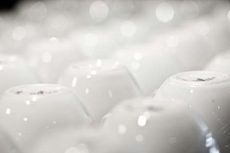 Coffee cups on a coffee machine at a coffee shop. Still details. high quality photoの写真素材