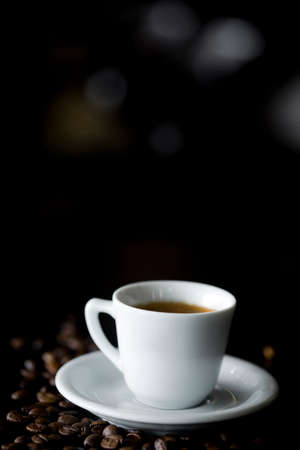 Coffee cup and coffee beans at a coffee shop. Still details. high quality photoの写真素材