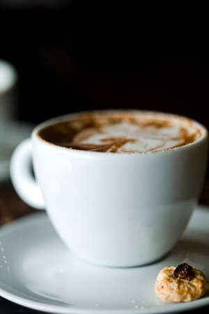 Coffee cup and coffee beans at a coffee shop. Still details. high quality photoの写真素材
