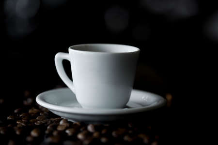 Coffee cup and coffee beans at a coffee shop. Still details. high quality photoの写真素材