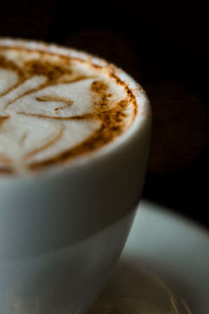 Coffee cup at the coffee shop. Still details. high quality photoの写真素材
