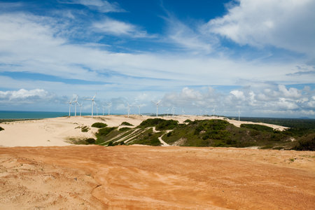 Aero generator - Wind Turbine at Windimill Power plant. high quality photoの写真素材