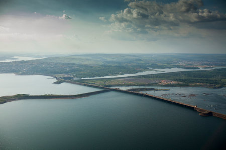 hydroelectric energy power plant water . high quality photoの写真素材