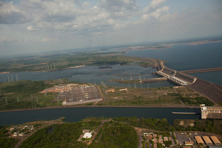 hydroelectric energy power plant water . high quality photoの写真素材