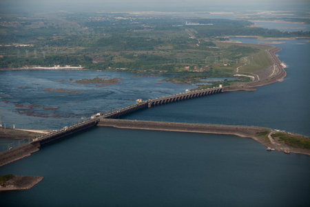 hydroelectric energy power plant water . high quality photoの写真素材
