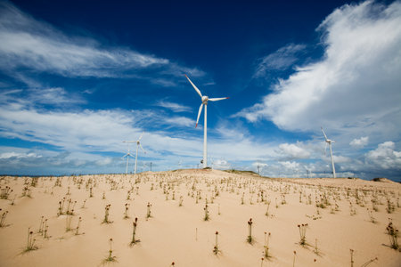 Aero generator - Wind Turbine at Windimill Power plant. high quality photoの写真素材